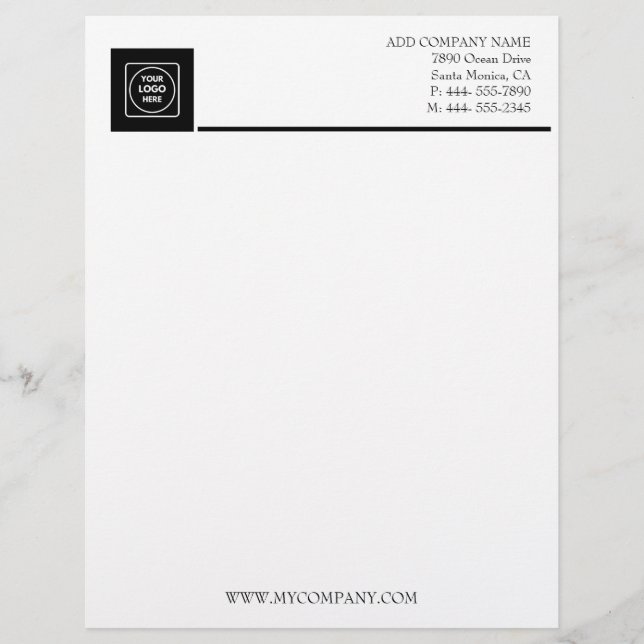 Simple Modern Office Branding letterhead (Front)