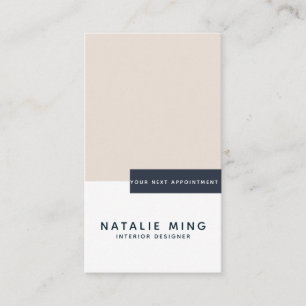 Simple Modern pastel Geometric Appointment Card