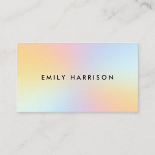 Simple Modern Pastel Ombre Business Card
