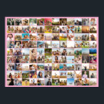 Simple Modern Personalised 108 Photo Collage Poster<br><div class="desc">Create your own personalised photo collage poster featuring 108 of your favourite pictures.</div>