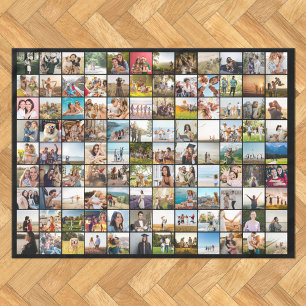 Simple Modern Personalised 108 Photo Collage Tablecloth