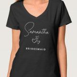 Simple Modern Personalised Bridesmaid Proposal T-Shirt<br><div class="desc">Looking for a chic, trendy, yet simple gift for your Bridesmaids? These modern t shirts are a practical gift that they can use even after your wedding day! All text, including title and script names, can be changed. You can change the title to fit your wedding party! (ex. Bridesmaid, Maid...</div>
