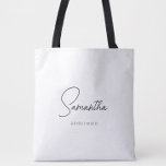Simple Modern Personalised Bridesmaid Proposal Tote Bag<br><div class="desc">Looking for a chic, trendy, yet simple gift for your Bridesmaids? These modern tote bags are a practical gift that they can use even after your wedding day! All text, including title and script names, can be changed. You can change the title to fit your wedding party! (ex. Bridesmaid, Maid...</div>