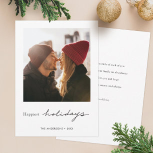 Simple Modern Personalised Photo Holiday Card