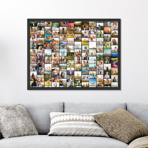 Simple Modern Personalized 108 Photo Collage Poster