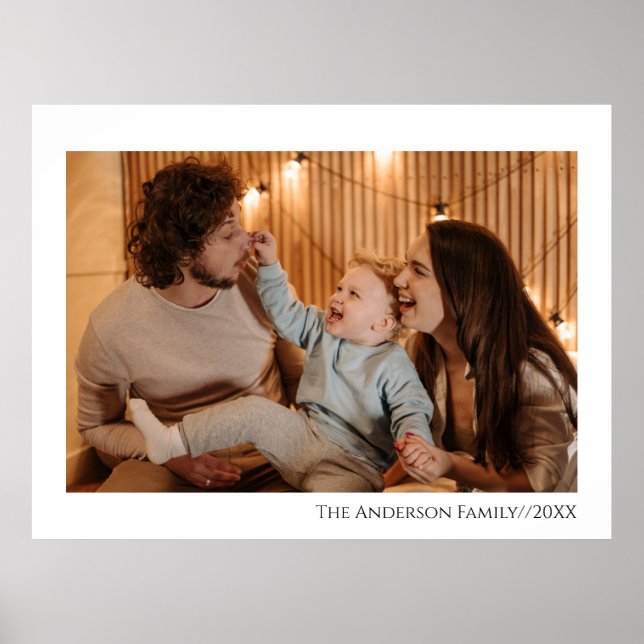 Simple Modern Personalized Photo Poster (Front)