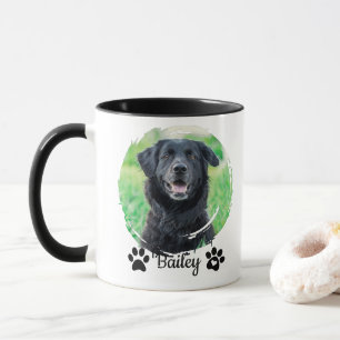 Simple Modern Pet Photo Name  Mug