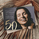 Simple Modern Photo 50th Birthday Invitation<br><div class="desc">Simple Modern Photo 50th Birthday Invitation. Click the edit/personalise button to customise this design.</div>