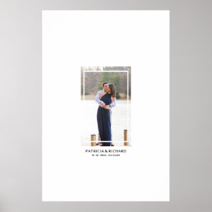 Simple Modern Photo Alternative Wedding Guest Book