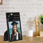 Simple modern photo black white Graduate Plaque<br><div class="desc">Celebrate your graduate with a timeless keepsake they will treasure for years to come. This elegant photo plaque features a clean modern layout, customizable graduation details, and space for a favorite senior portrait. Perfect as a display piece at the graduation party — and even more meaningful afterward as a long-lasting...</div>
