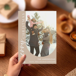 Simple Modern Photo Christmas Holiday Card