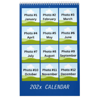 Simple Modern Photo Collage Minimalist Custom 2025 Calendar