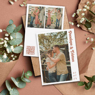 Simple Modern Photo Collage Wedding Invitation