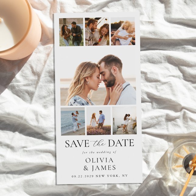 Simple Modern Photo Collage Wedding Save The Date (Creator Uploaded)