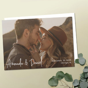 Simple Modern Photo Custom Save the Date Template 
