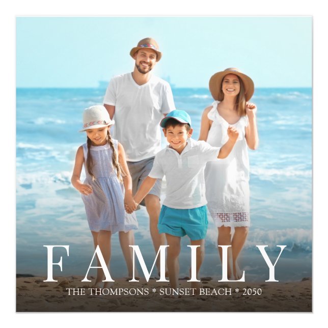 Simple Modern Photo Family Minimalist Custom (Front)