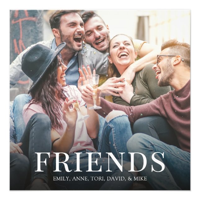 Simple Modern Photo Friends Minimalist Design (Front)