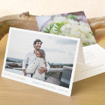 Simple Modern Photo Gold Love and Thanks Wedding Thank You Card<br><div class="desc">This simple, stylish modern photo wedding thank you card template features your names and date beneath your photo along with 'LOVE & THANKS' highlighted in an elegant gold tone called California Gold. You might choose to change the font, punctuation or colour used for various text elements of this design on...</div>