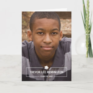 Simple & Modern Photo Graduation Folded Invitation