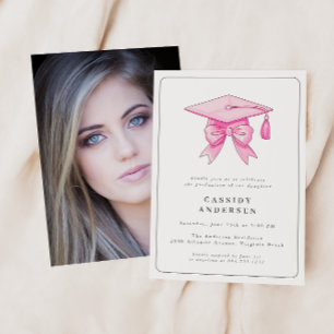Simple Modern Photo Graduation Party Invitation 
