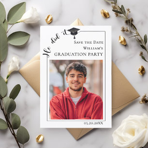 Simple modern photo Graduation party Save the Date