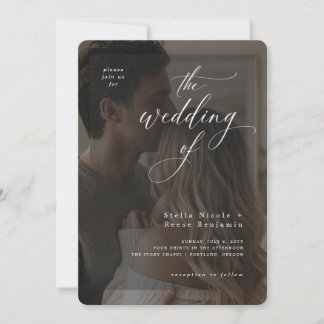 Simple Modern Photo Overlay | All in One Wedding Invitation