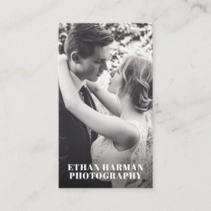 Simple Modern Photo Photographer Photography Business Card