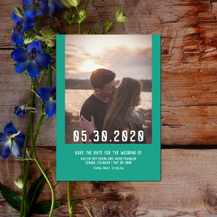 Simple Modern Photo Save the Date   Arcadia Green