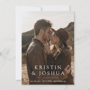 Simple Modern Photo Save the Date Invitation
