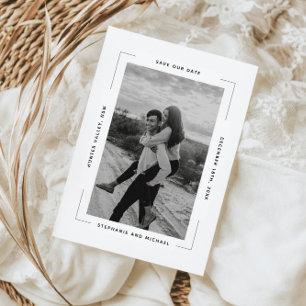 Simple Modern photo save the date invitation
