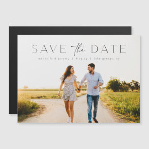 Simple Modern Photo Save the Date Magnet