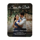 Simple modern photo script save the date wedding
