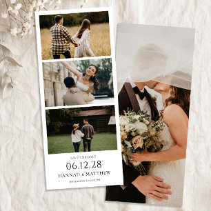 Simple Modern Photo Strip Wedding Save the Date