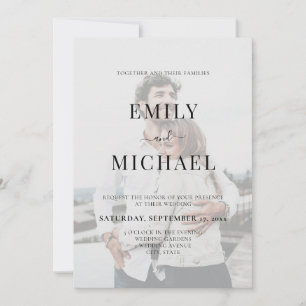 Simple Modern Photo Wedding Invitation