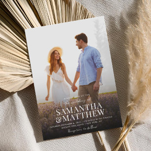 Simple Modern Photo Wedding Invitation