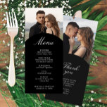 Simple & Modern Photo Wedding Menu Card<br><div class="desc">This Simple & Modern Photo Wedding Menu Card is for the minimalist couple. Changeable colours to fit any palette. Simply edit using the design tool to make your changes.</div>