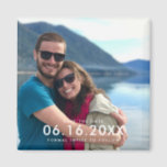 Simple Modern Photo Wedding Save the Date Magnet<br><div class="desc">Modern photo wedding save the date magnets. Customise with your photo and wedding date.</div>