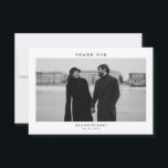 Simple Modern Photo Wedding  Thank You Card<br><div class="desc">Simple Modern Photo Wedding Thank You Card</div>