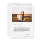 Simple Modern Photo Wedding Thank You Card W Note