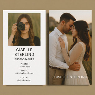 Simple Modern Photography Photo Business Card