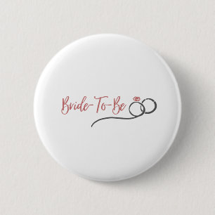 Simple Modern Pink Bride To Be   Chic Bridesmaid  6 Cm Round Badge