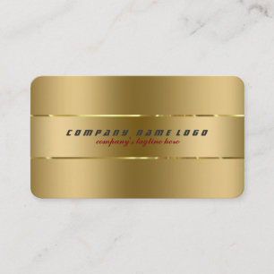 Simple Modern Plain Gold Metallic Design Business Card