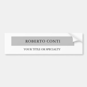Simple Modern Plain Minimalist Bumper Sticker