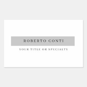 Simple Modern Plain Minimalist Rectangular Sticker