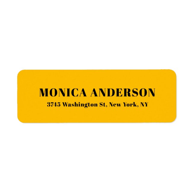 Simple Modern Plain Professional Amber Yellow (Front)