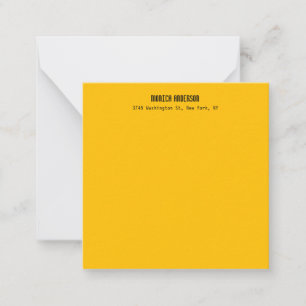 Simple Modern Plain Professional Amber Yellow Card