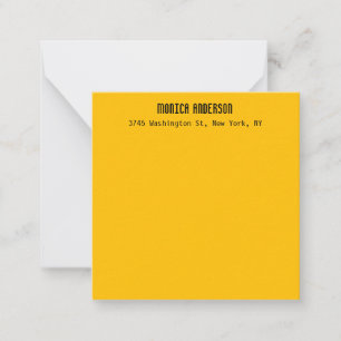 Simple Modern Plain Professional Amber Yellow Card