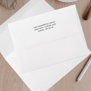 Simple Modern Plain Return Address Mailing Envelope