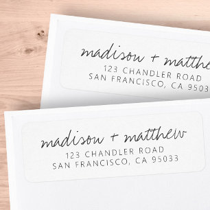 Simple Modern Playful Script Return Address