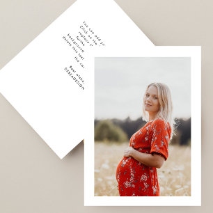 Simple Modern Portrait Photo Custom Message  Thank You Card